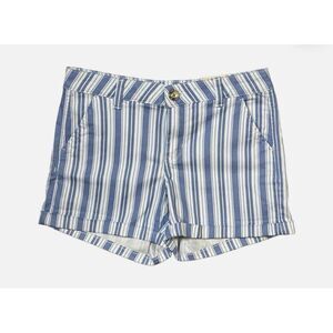 So Womens Blue White Striped Low Rise Favorite MIDI Shorts 3